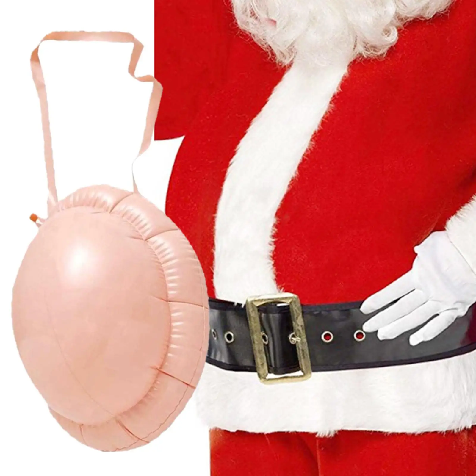 Barriga de Papá Noel Inflable de PVC, Barriga Falsa, Juguetes, Accesorios de Fotografía, Regalo Chic para Mujeres, para Fiestas Navideñas, Interiores y Exteriores