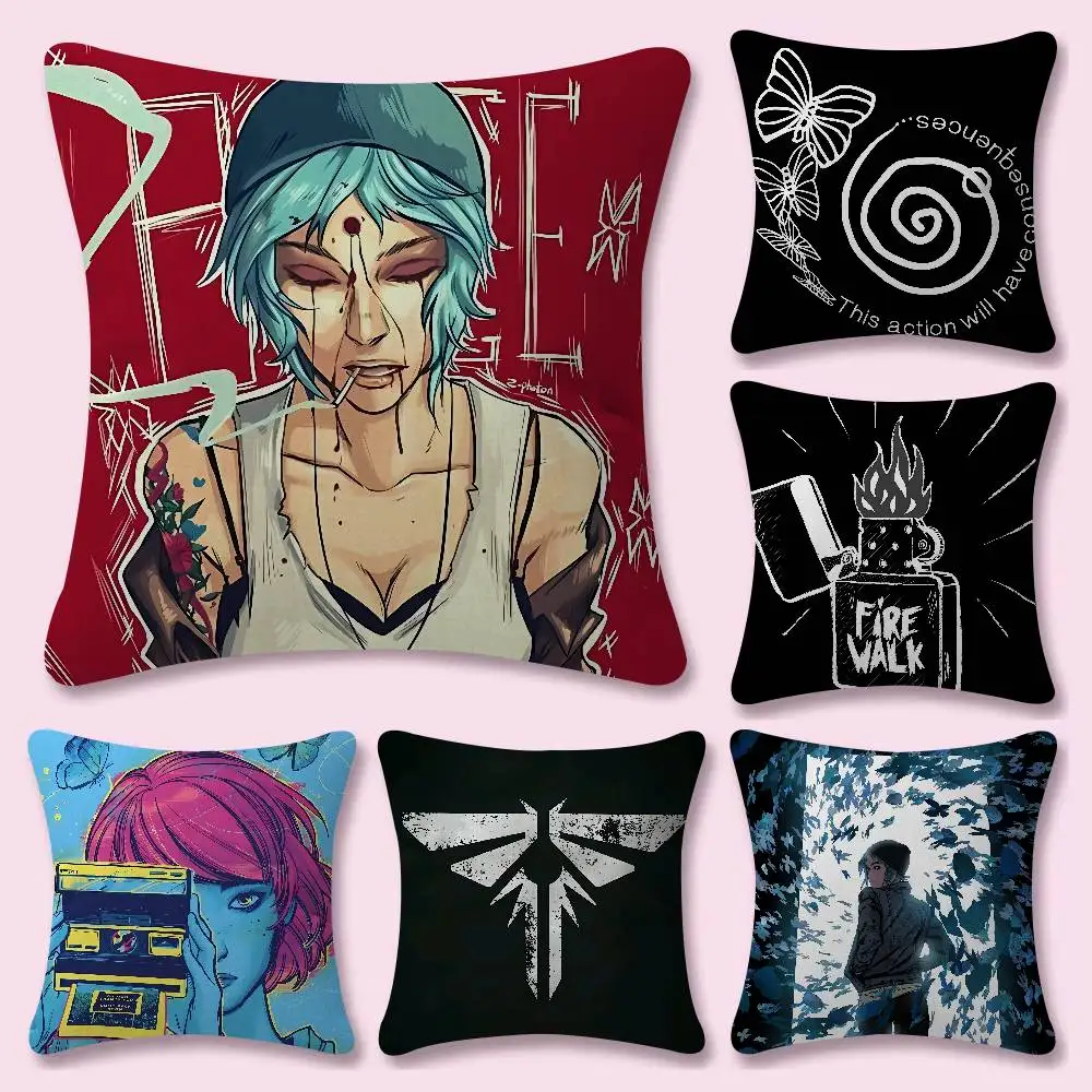 Cool L-Life Is Games S-Strange Pillow Case Plush Fabric Soft Double Sided Print Sofa Cushion Cover Throw Pillow Covers