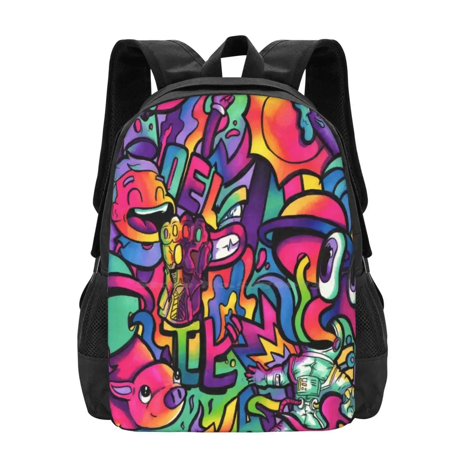 

C H A M E L E O N / / Copic Marker Doodle Fashion Pattern Design Travel Laptop School Backpack Bag Doodle Art Copic Markers
