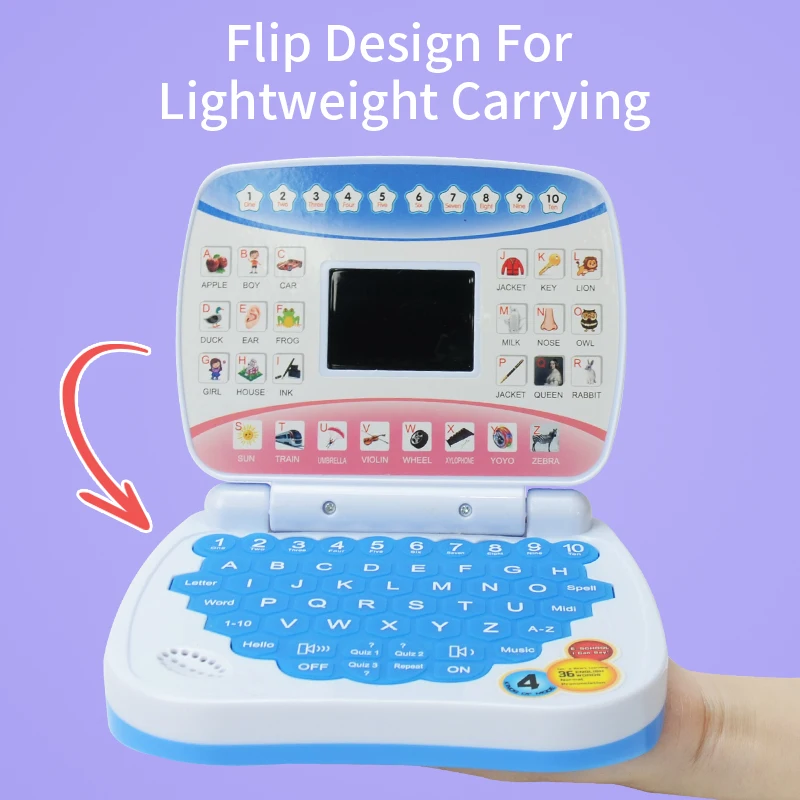 Learning Machine Laptop Computer Child Electronic Preschool Language Education Toys Gift Toddler Kid Developing Cognitive Skills