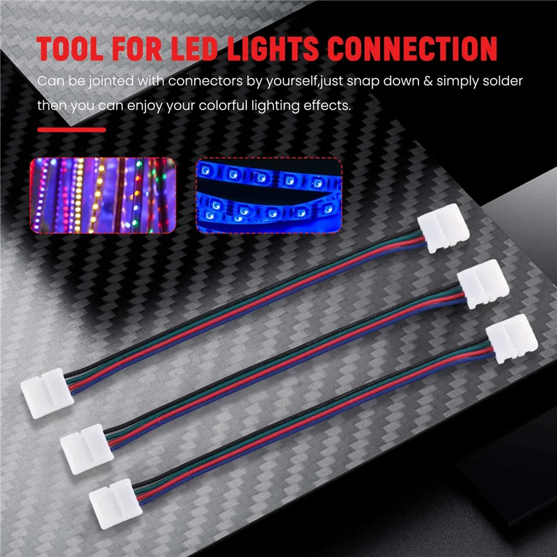 

BHTS-16.4FT(5M) 4-Pin RGB LED Strip Extension Cable,LED Strips Connectors Kits For 5050 Flexible RGB LED Strip Light