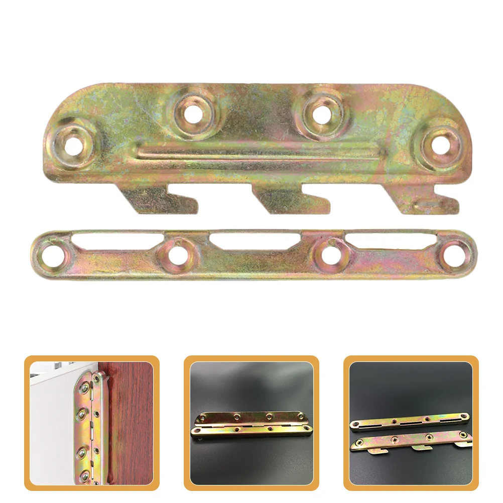 

4pcs Hinge Thickened Metal Rail Hinge Buckle For Bed Rail Fasteners Heavy Duty Furniture Brackets For Bed Frame Support