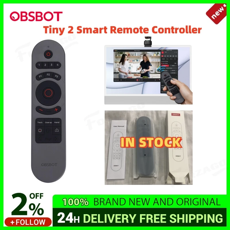 NEW! OBSBOT Tiny 2 Smart Remote Controller Combination of Remote Control and Presentation Clicker