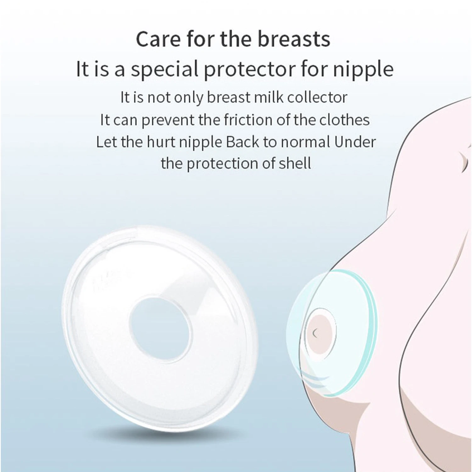 Silicone Mother\'s Milk Collector  Wearable Anti Spill Breast Pads   Nipple Pain Protector  Maternity Breastfeeding