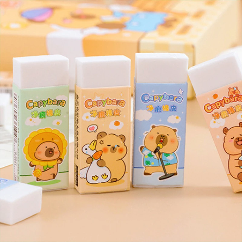 

3 шт./лот, креативные милые капибары 2B, мягкие ластики, карандаш с рисунком эскиза, резиновые ластики для студентов, протирание, чистый ластик, детские канцелярские принадлежности