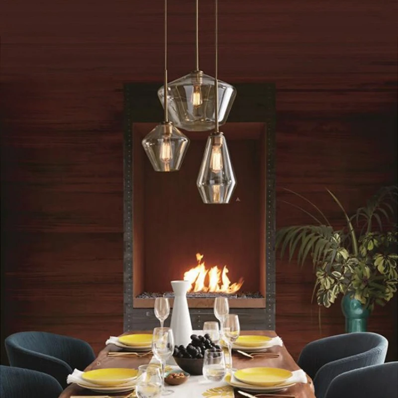 Modern Creative Design Glass Pendant Light Fashion Interior Adorn Ceiling Chandelier Parlor Bedroom Western Restaurant Luminaire