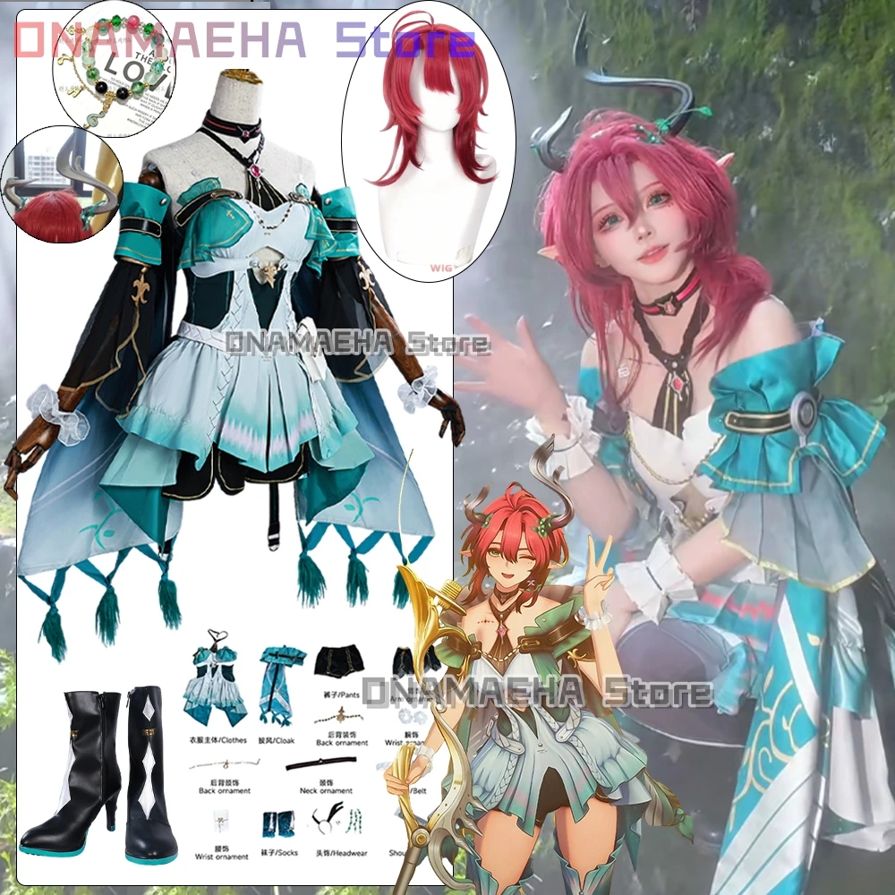 

Ciaccona Cosplay Game Wuthering Waves Costume Ciaccona Wig Dress Role-playing Uniform Set Halloween Carnival Women Girls Suits