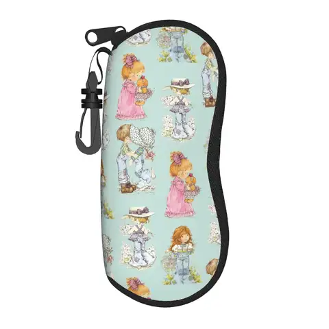 Sarahs Kays  Pattern Glasses Case Unisex Anti-Fall Zipper Cartoon Glasses Storage Box Small Glasses Box