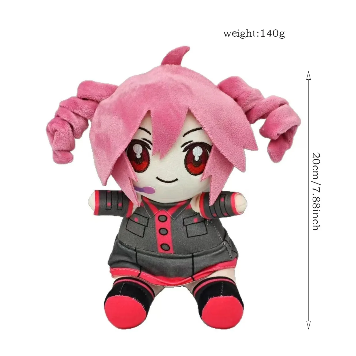 20cm Kasane Teto Plush Toy Soft Doll Stuffed Plushies Figure Anime Cosplay Cartoon Birthday Present Christmas Gift for Fans Girl