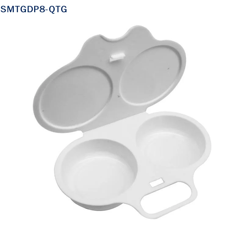 Hot Food Grade Plastic Microwave Egg Poacher 2 Cavity Design Heat Resistant Perfect For Home Kitchen Breakfast