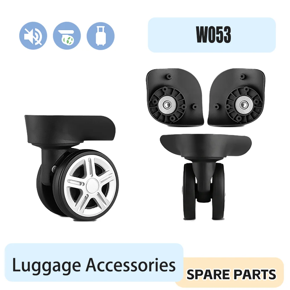 

Suitcase W053Replacement Wheels Silent Spare Parts Luggage Wheel Universal Heavy Duty Trolley Caster 360 Degree Rotating Durable