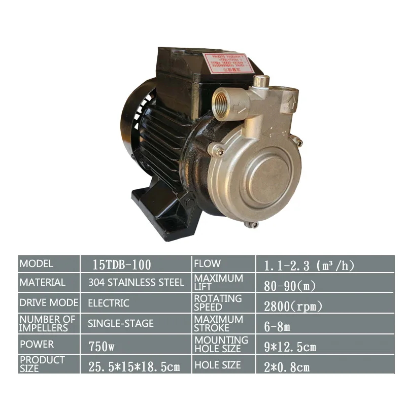 baja tahan karat Pipa limbah kimia pompa sentrifugal Pompa air booster Pompa limbah kimia Asam Vortex dan alkali