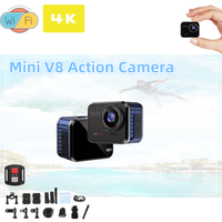 V8 HD Mini Wifi Action Camera 4K 60FPS With Remote Control Screen Waterproof DV Sport Camcorder Drive Recorder Wireless Webcam