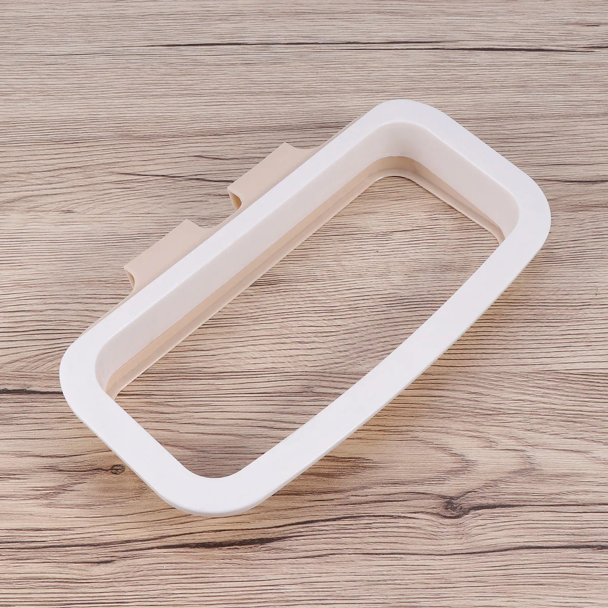 Over Cabinet Door Trash Bag Holder Hanging Kitchen Garbage Bag Rack Space Saving Storage Organizer White