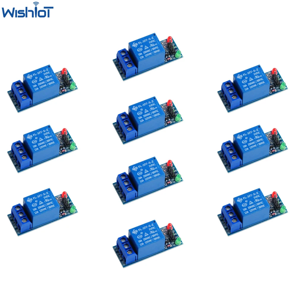 

10PCS 1 Channel Relay Module 5V Low Level Trigger Expansion Board Shield DC AC 220V PIC AVR DSP ARM MCU for Arduino Raspberry Pi