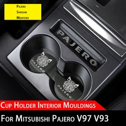 Cup Holder Interior Mouldings For Mitsubishi Pajero Shogun Central Control Cup Coaster Montero V97 V93 V87 Interior Accessories