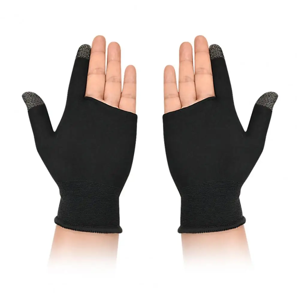 قفازات شاشة تعمل باللمس زوج واحد من قفازات عملية مضادة للانزلاق من السيليكون بتصميم جسيمات المعصم المرنة لألعاب الهاتف