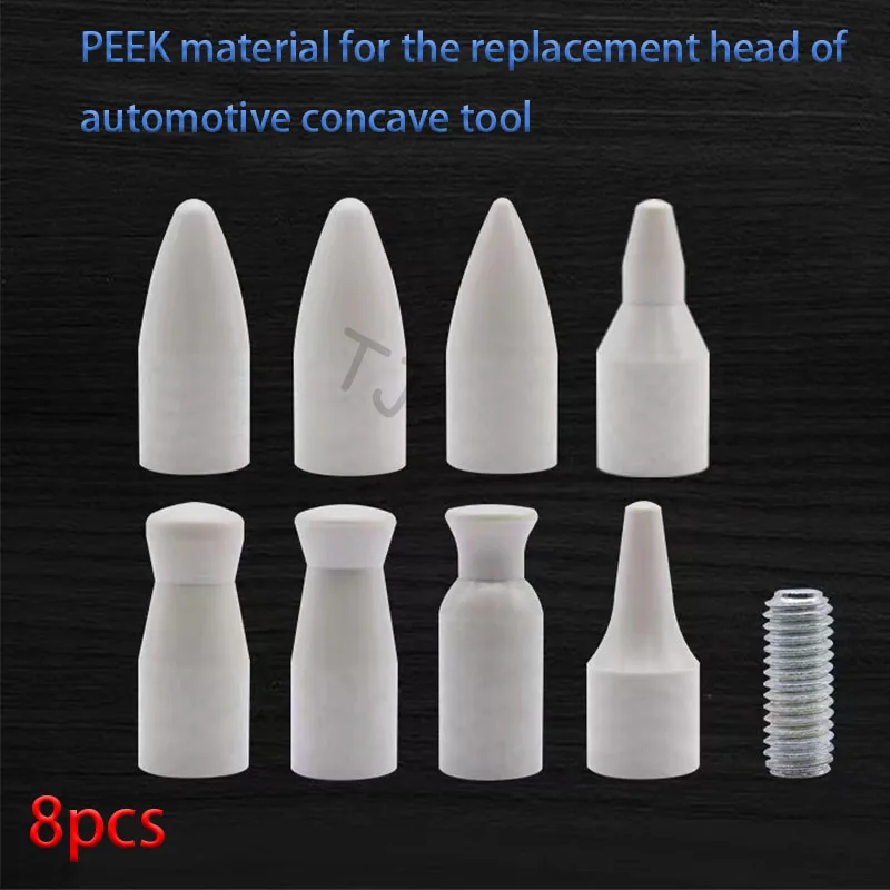 Automotive Dent Tool Top PEEK Material Body Scratch Free Paint Free Repair Top Replacement Head M8 Thread 