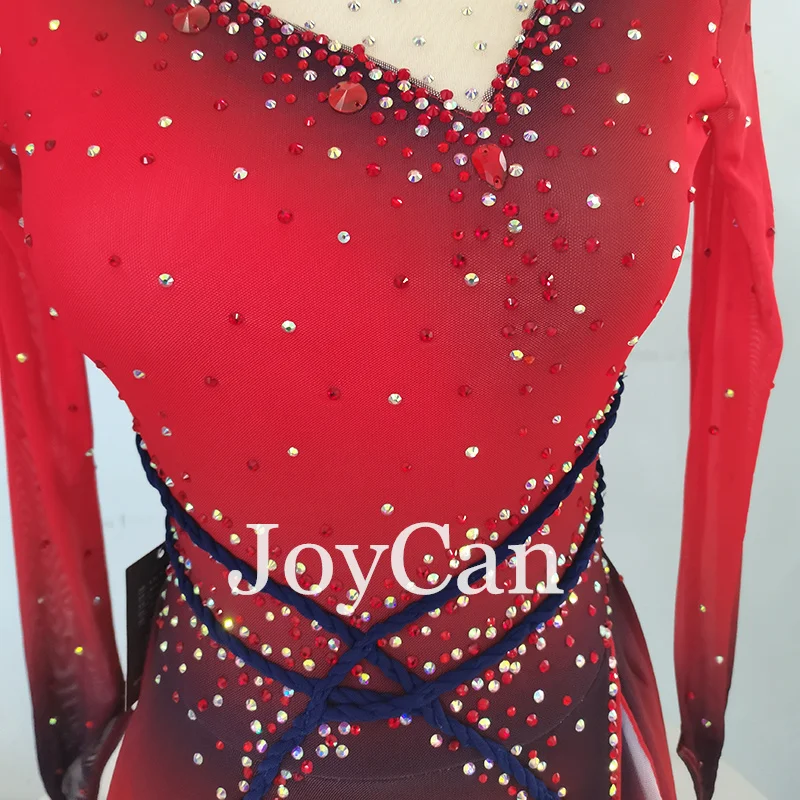 PomerCan-Robe de Patinage Artistique pour Bol, Rouge, IQUE dex, Extensible, Vêtements de brevde Compétition Personnalisés