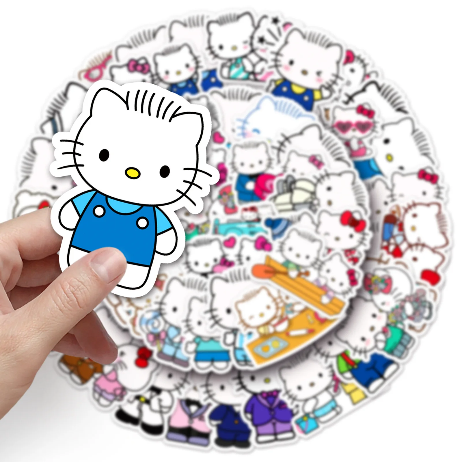 10/50pcs Cute Hello Kitty DEAR DANIEL Stickers Kawaii Decals DIY Notebook Stationery Bike Phone Suitcase Decoration Sticker Toy