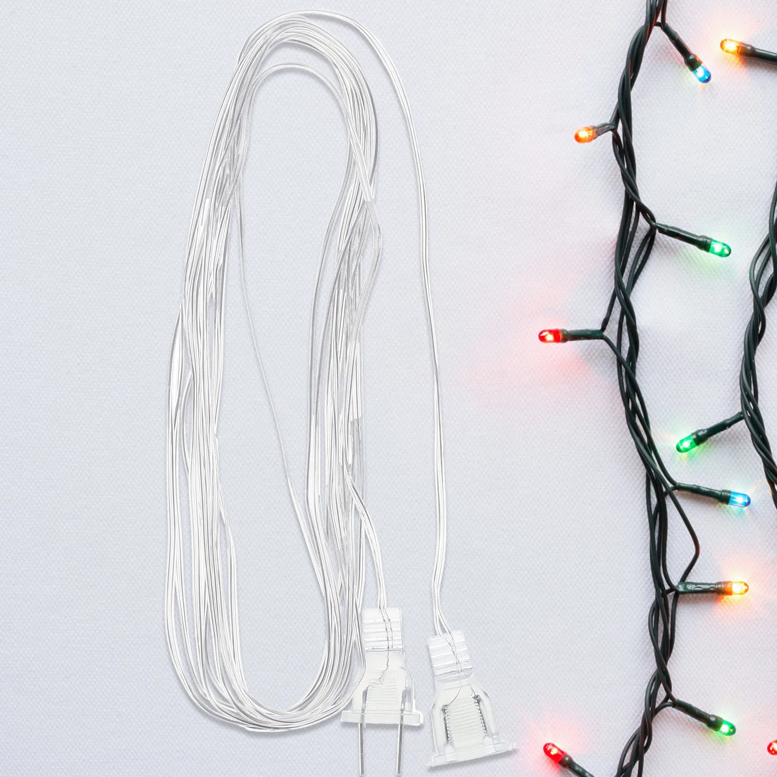 

2 pcs Clear Extension Cord For Led Light Strips Christmas Lights String Light Extension Indoor Outdoor Use Thin Invisible Cable