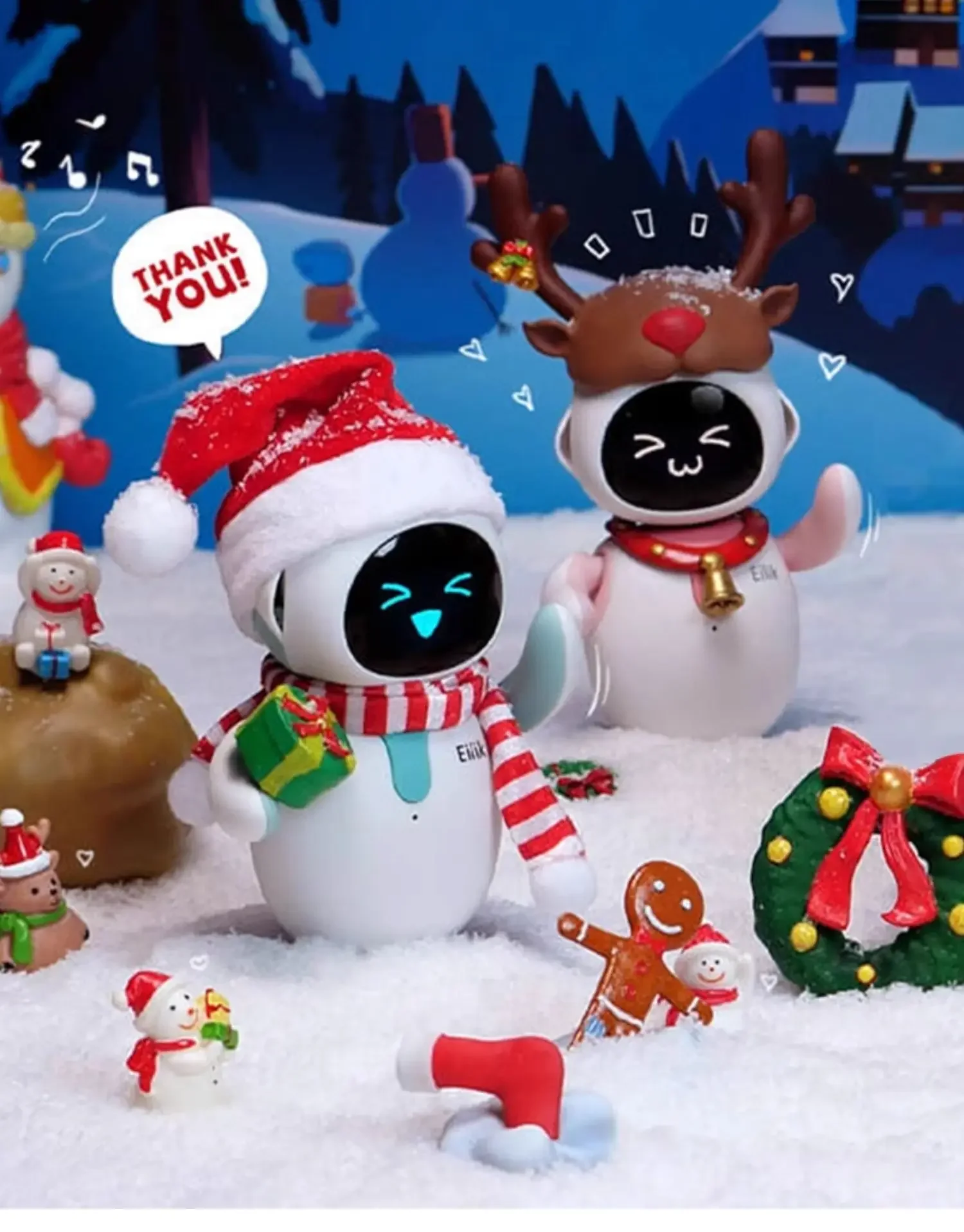 Eilik 지능형 로봇에 적합, 스마트 AI 전기 애완 동물 전용 옷, 모자 스카프 액세서리, 송진 장난감 액세서리