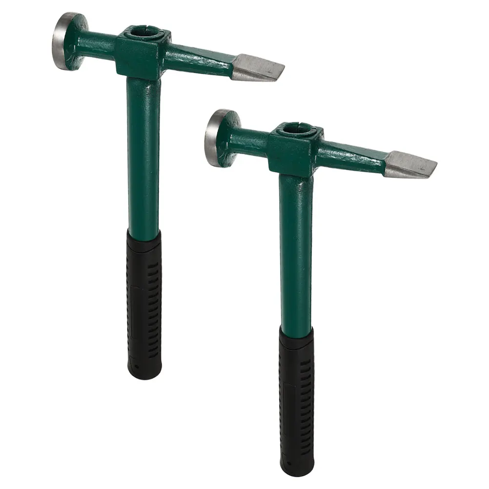 

2Pcs Sheet Metal Hammer Steel Handle Auto Body Repair Tools Dent Removal Flat Head Moderate Weight Durability Long Use