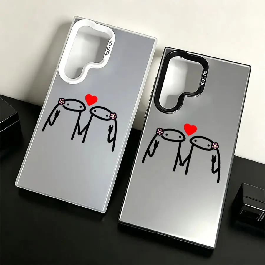 Case for Samsung Galaxy S26 S21 S20 Plus S22 S23 Ultra S24 FE S25 Edge S23 Note 20 Ultra Phone Cover Stick Heart Lovers