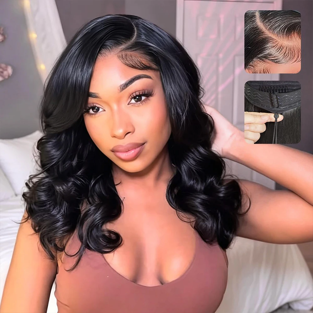Body Wave Human Hair Front Wig Brazilian 13x6 13x4 Hd Lace Transparent Frontal wig 40 42 Inch Wet and Wavy Pre Plucked Human Hair Wigs For Black Woman