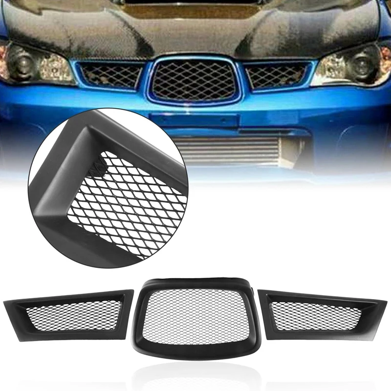 

Car Front Bumper Lower Mesh Grill Grille Cover Trim For Subaru Impreza 9Th 2006 2007 WRX STI