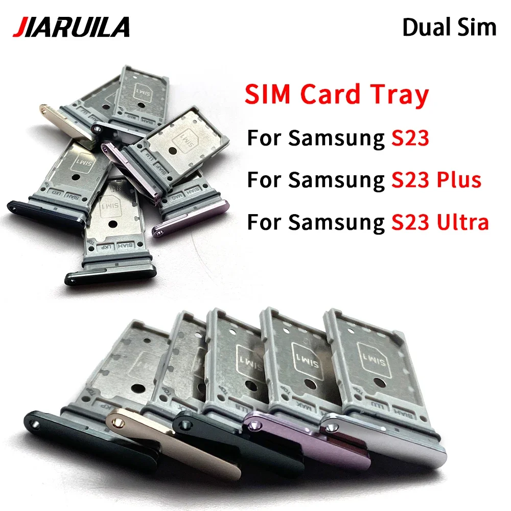 Dual Card Micro Nano SIM Card Holder Tray chip slot Holder Adapter Socket For Samsung S23 / S23 Plus / S23 Ultra S24 S24 Plus