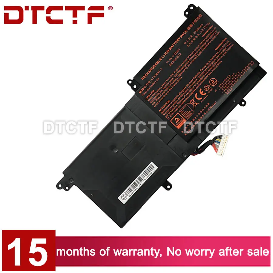 DTCTF 11.4V 36WH 3100mAh Model N130BAT-3 battery For smoking InfinityBook Pro13/14 lingyue S4 N130WU N131BU NP3130 laptop