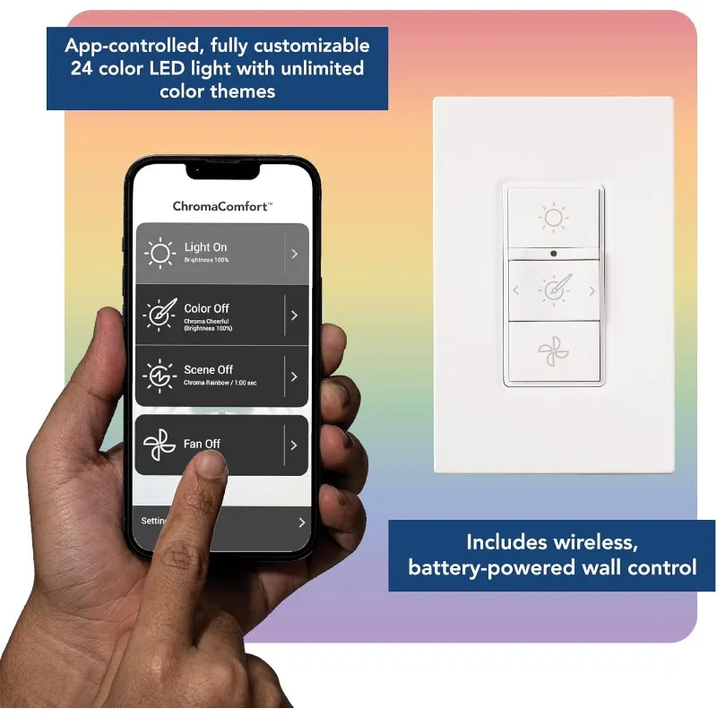 Broan-Chrome Conforto Banheiro Exaustor, Bluetooth Speaker, Luz LED, Sensor, Branco, Sensor, SPK110RGBL