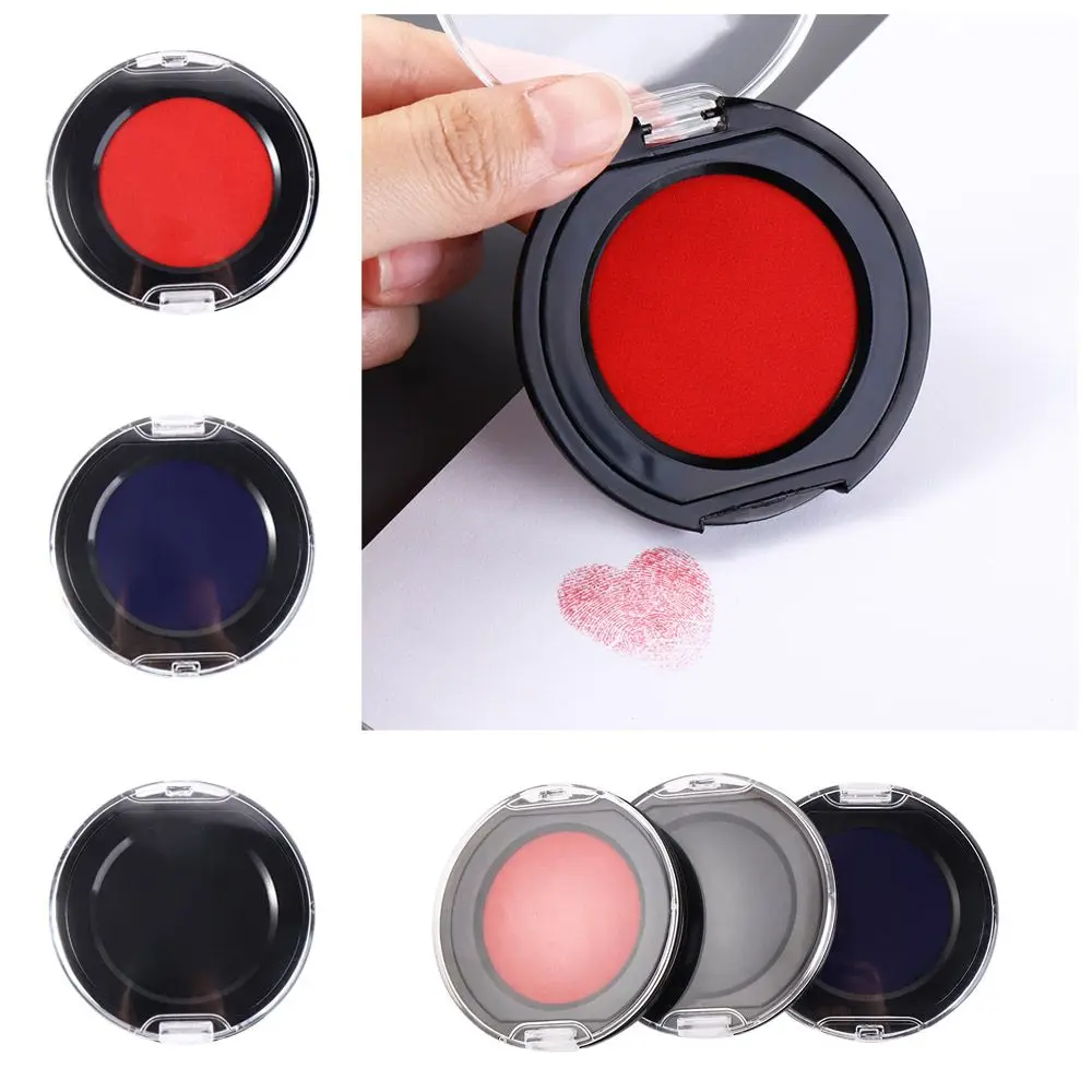 

Red Blue Black Mini Fingerprint Ink Pad Quick-drying For Notary Thumbprint Ink Pad Anti-Fake Clear Stamping Signing Inkpad