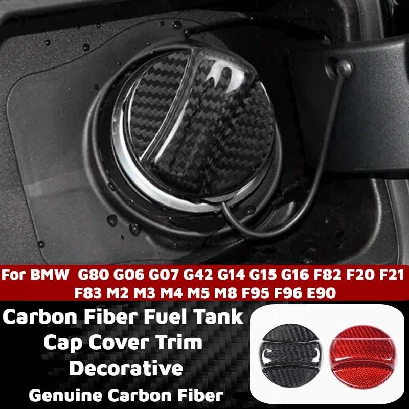 

Carbon Fiber Fuel Tank Cap Cover Trim Decorative For BMW G80 G06 G07 G42 G14 G15 G16 F82 F20 F21 F83 M2 M3 M4 M5 M8 F95 F96 E90