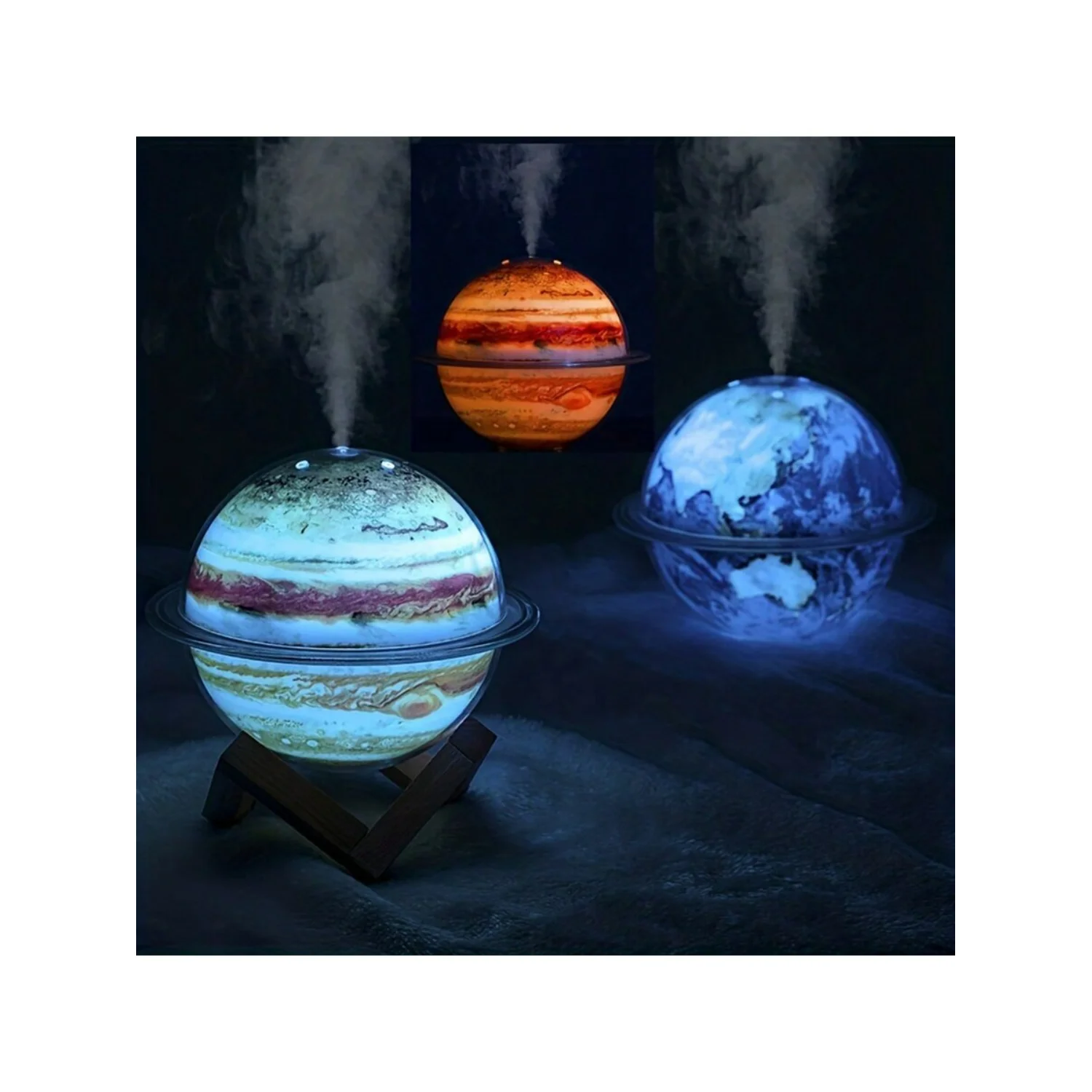USB Powered Colorful Lights Humidifier - Enhance Atmosphere, Office & Bedroom - Large Spray, Night Light