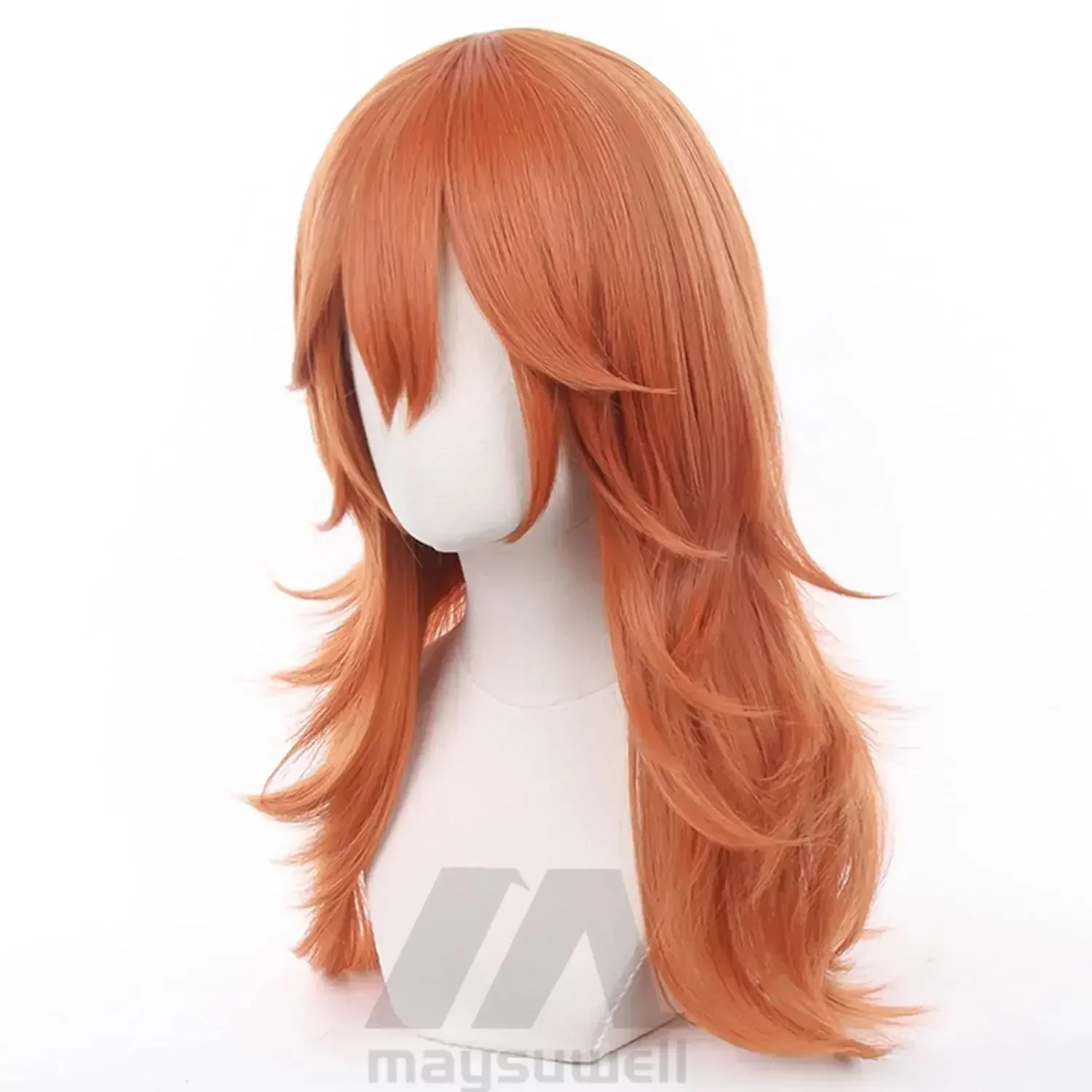 Angel Devil for Chainsaw Man Bangs Long Orange Brown Cosplay Wigs Halloween Costume Party AdultHair Wig view 4