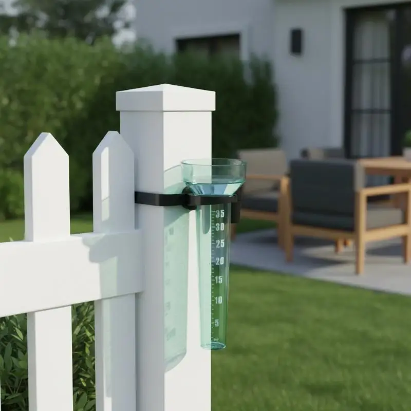 35mm Rainfall Gauge Durable Rainwater Measurement Tool Weather Resistant Easy to Read for Farm Lawn Outdoor Garden Use