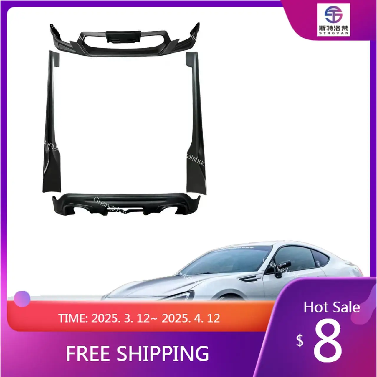 

High-quality goodsABS High Material Car Body Kit for 2012-2016 Toyotas GT86 Front Lip Rear Lip Side Skirts GT86 Car Bumper