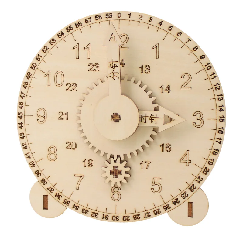 Hand Dial Linkage Clock Toy Kids Early Education Time Cognition Teaching Children Hand Operated Intelligence Educational Toy