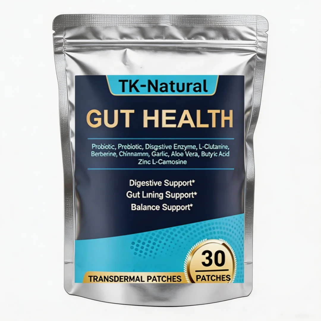 30 Patches Gut Health Transdermal Patches with Probiotics, Prebiotics Digestive Enzymes for Gut and Digestion, Immunity, Skin