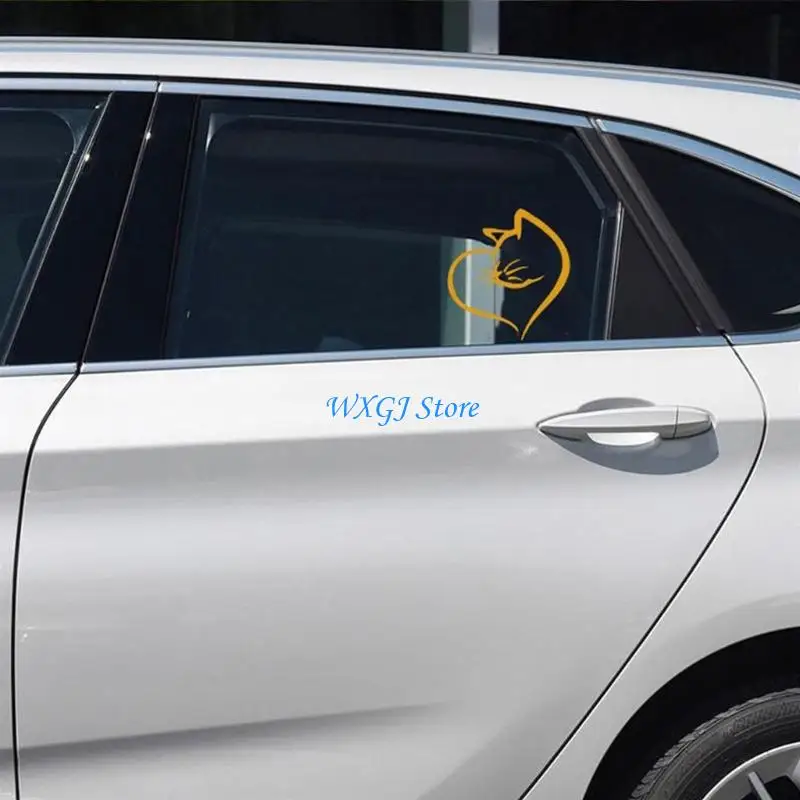 

37JE Animal Themed Reflective Rear Window Sticker Waterproof Car Decoration with Strong Adhesive No Residues Easy Removal