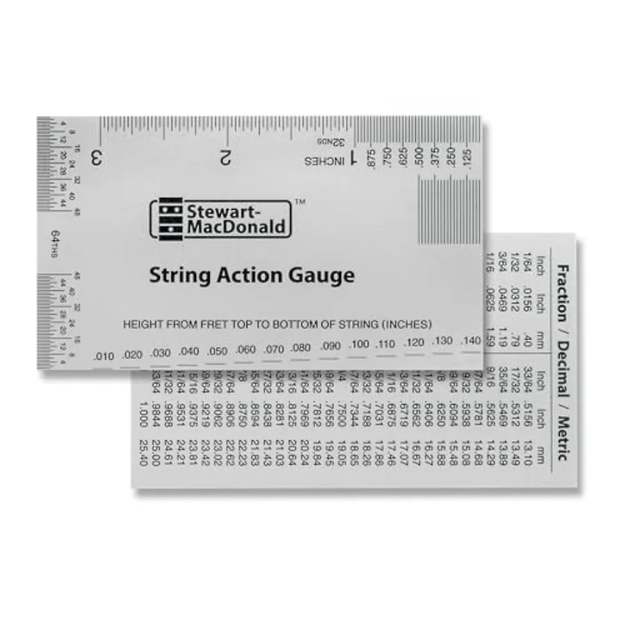 

StewMac String Action Gauge And Ruler Inches Stainless Steel - Designed by StewMac The Original measuring tool for acoustic and