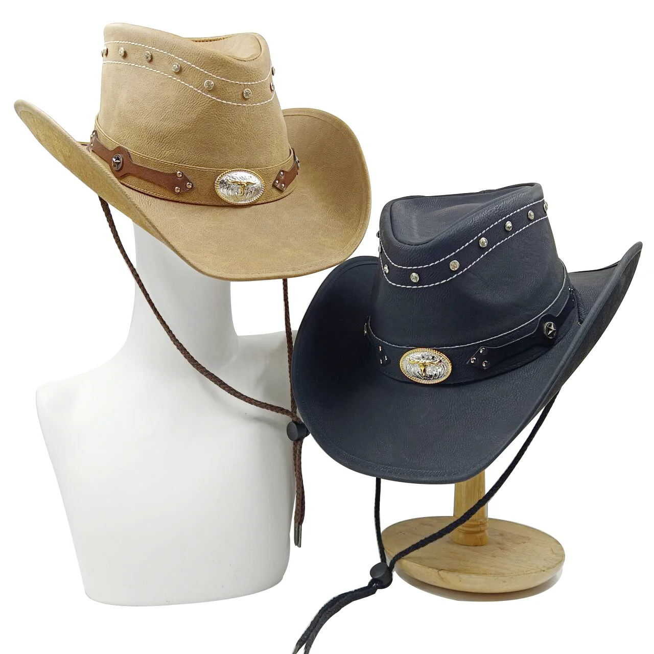 100% leather men\'s Western cowboy hat Gentleman Dad Jazz Sombrero Hombre hat size 58-59CM 30 Stlye hat 100 style accessories