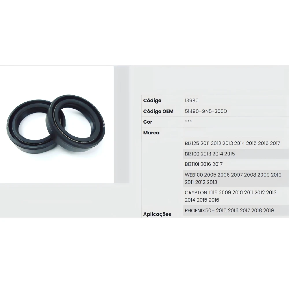 

Oil Seal For Honda 51490-GN5-305D 26x37X10.5