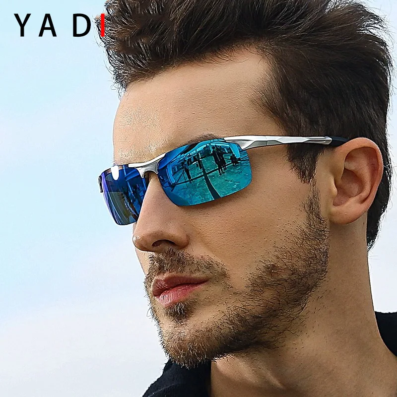 Al-mg polarized men's outdoor cycling fishing UV protection glasses