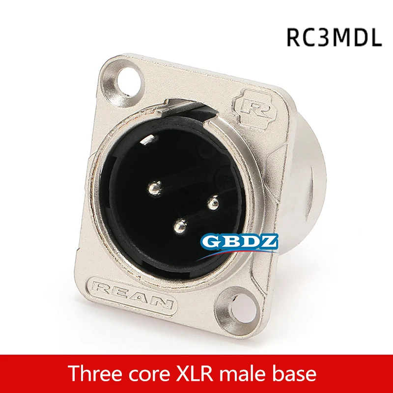 RC3MDL 3 Pin XLR Male Female Gold/ Tin Plating Socket Connector YS145 YS146  D-type Power Amplifier Panel Installation Module