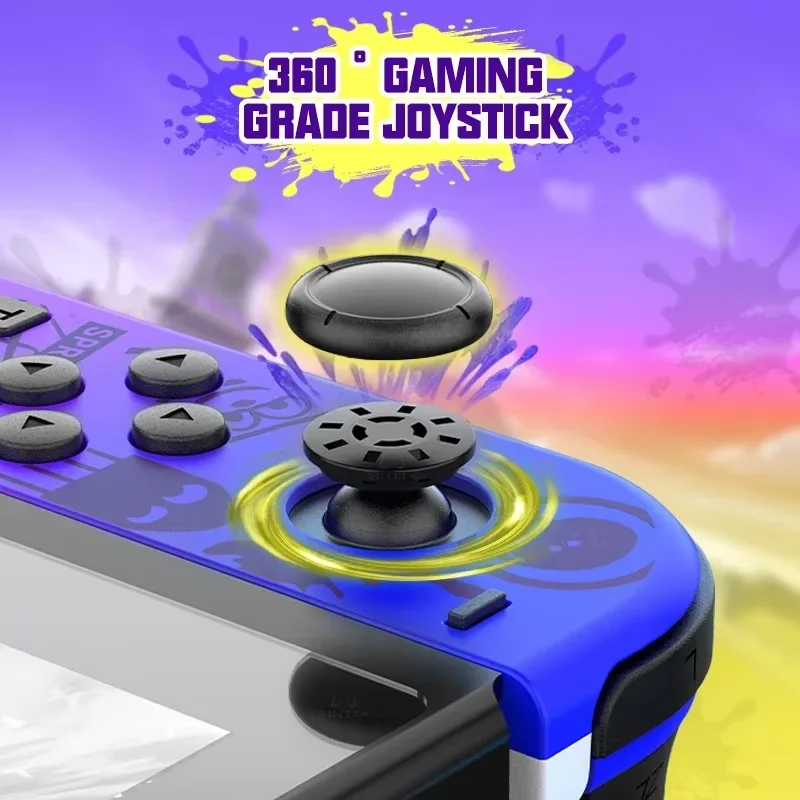 2024 nuevo interruptor Joycon Gamepads izquierdo y derecho efecto de luz Rgb colorido despertador 5,2 Bluetooth doble vibración resistencia sensorial