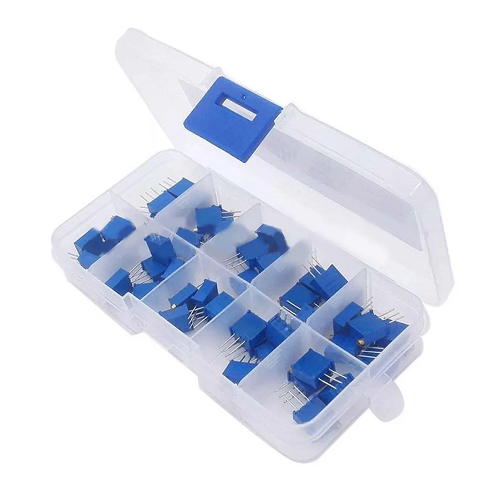 

For Electronic Circuits 3296W Multiturn Trimmer 50pcs Potentiometer Adjustable Resistance High-quality Materials For Circuits