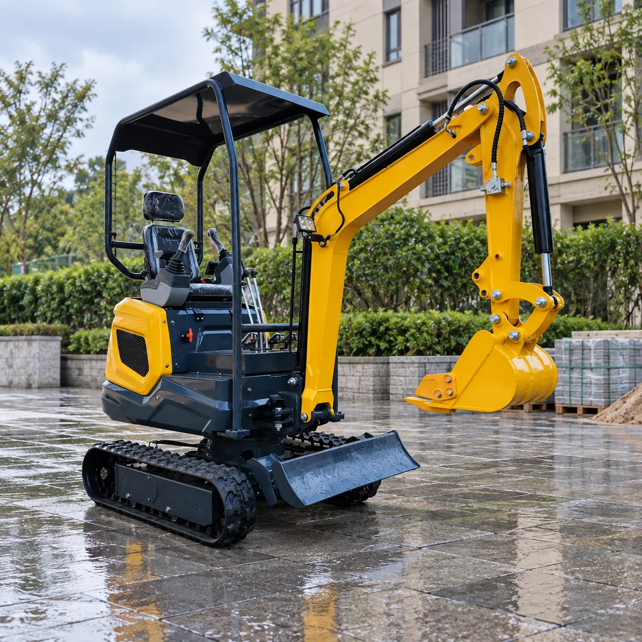 1.2Ton Mini Excavator Compact Crawler Digger for Garden Trenching, Landscaping and Small Construction Projects
